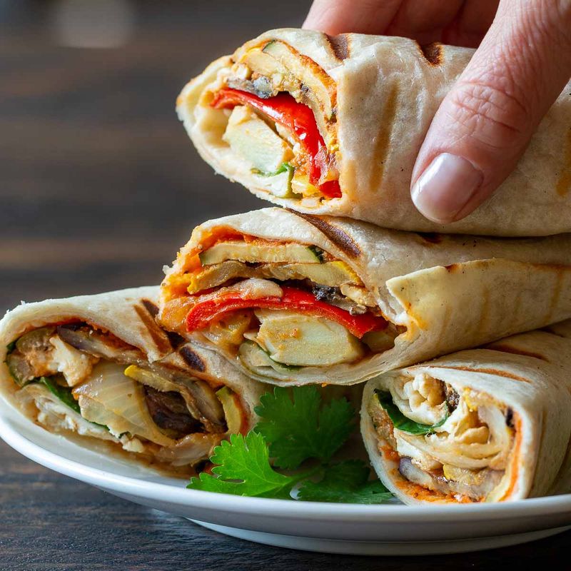 Grilled Veggie and Pesto Wrap