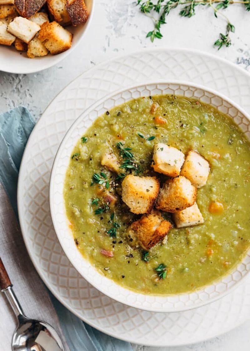 Split Pea Soup + A Drizzle of Truffle Oil