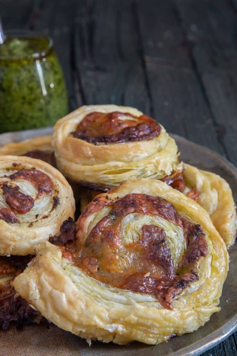 Mozzarella and Pesto Pinwheels