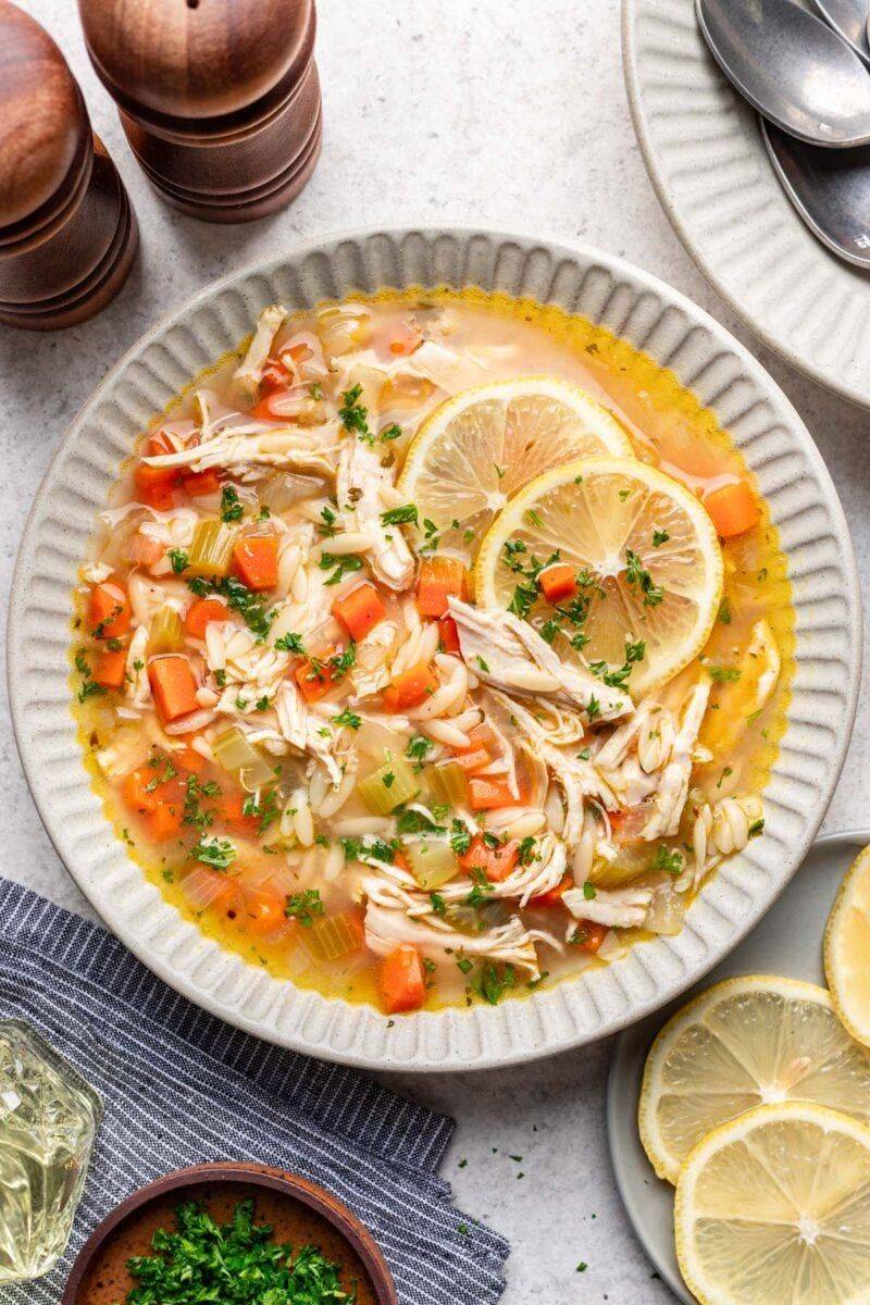 Chicken Noodle Soup + Fresh Lemon Juice