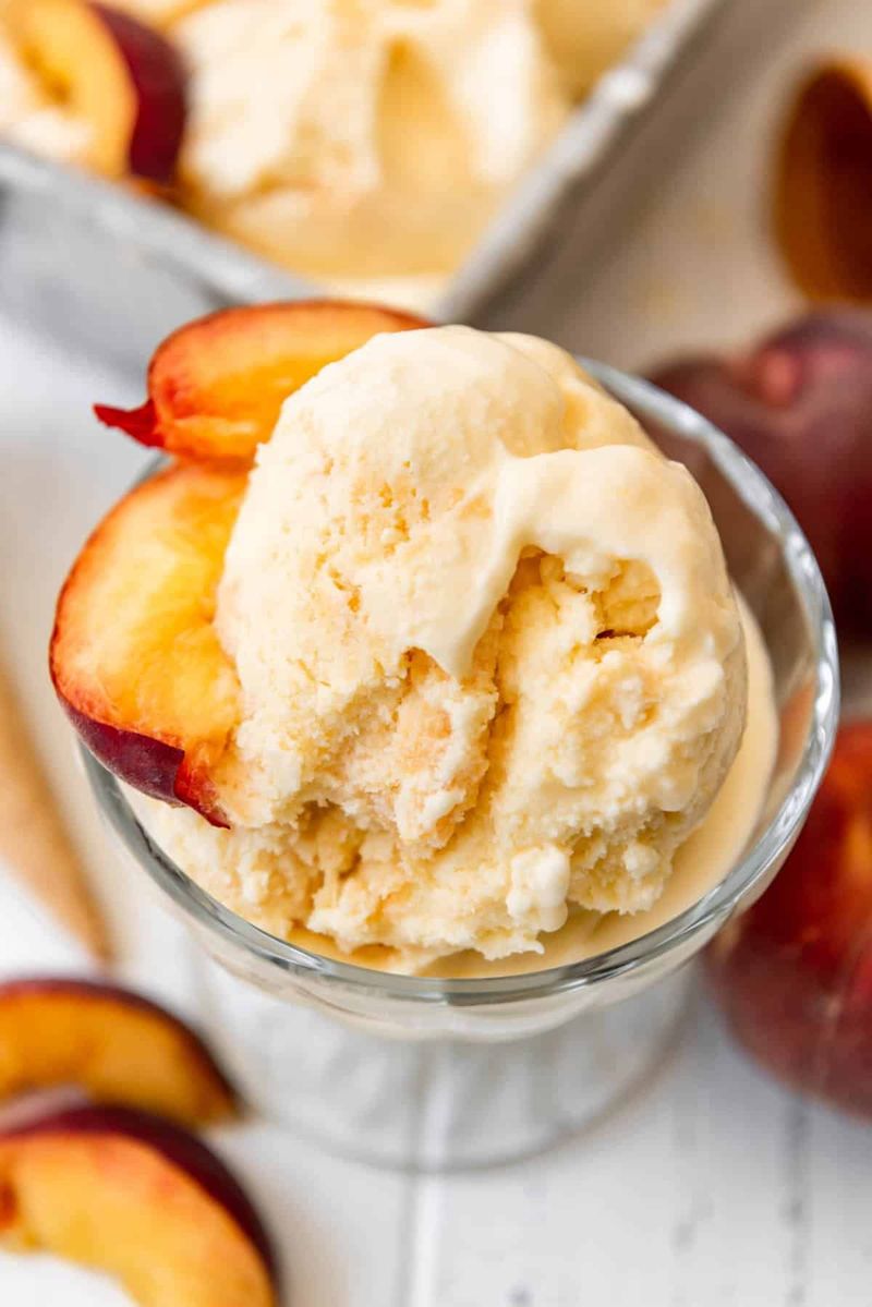 Churn a Homemade Peach Ice Cream