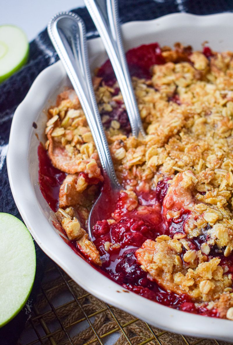 Apple and Blackberry Crumble