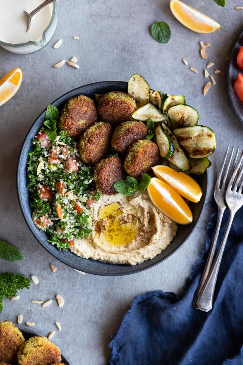 Falafel and Hummus Couscous Bowl