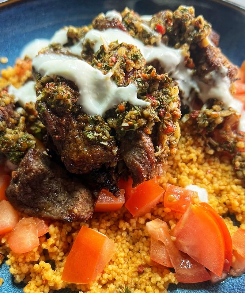 Steak and Chimichurri Couscous Bowl