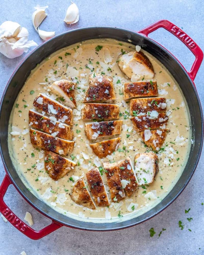 Creamy Garlic Turkey Skillet