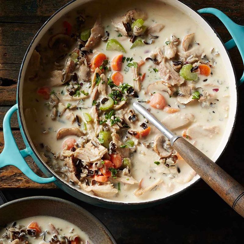 Creamy Turkey Soup with Wild Rice