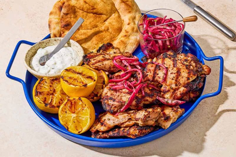 Yogurt-Marinated Chicken Thighs With Sumac