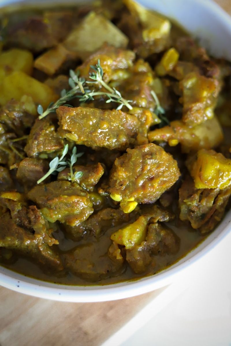 Caribbean Goat Curry Stew