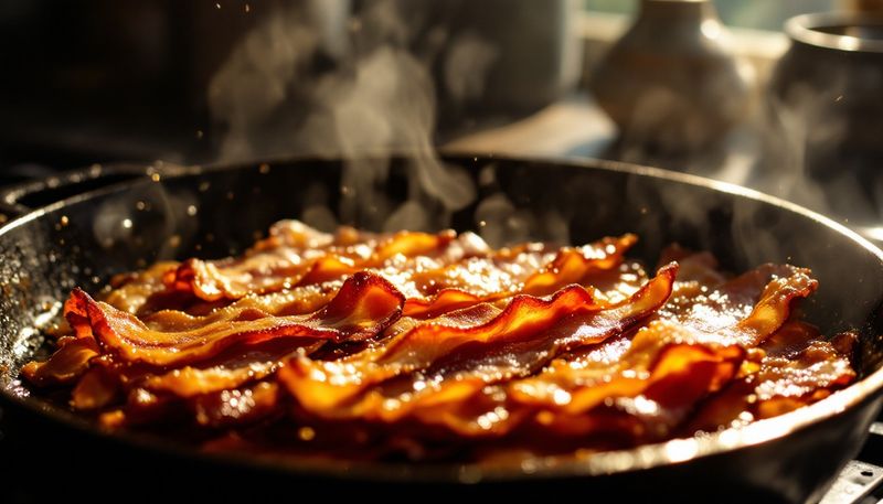 Bacon Sizzling in the Pan