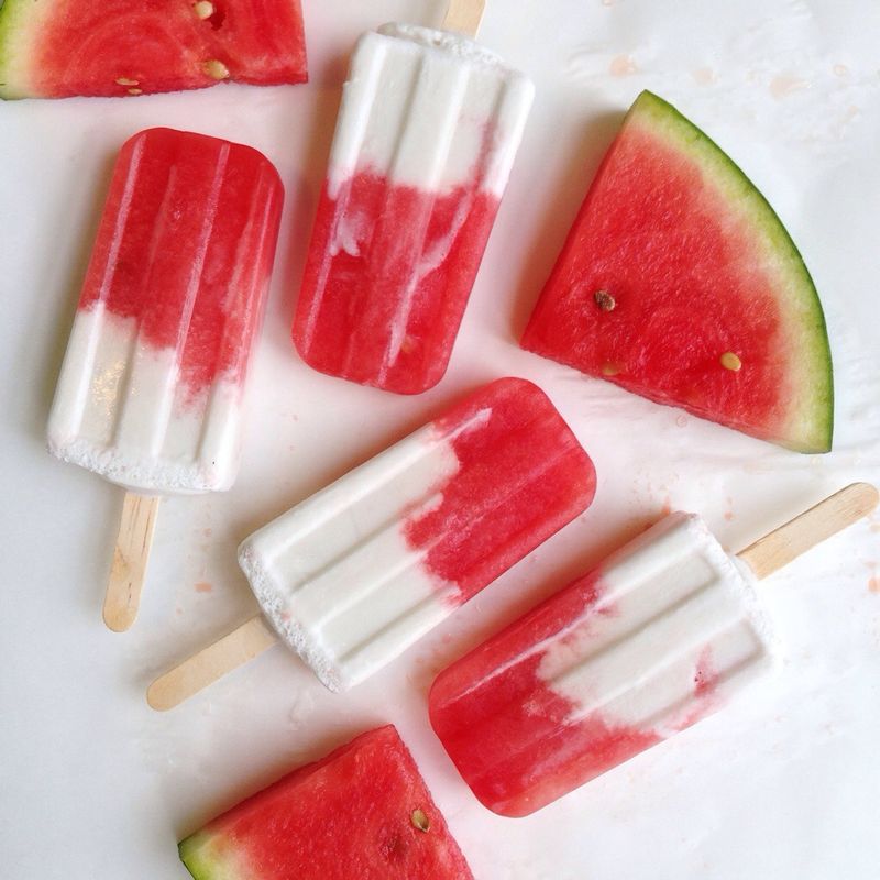 Watermelon Coconut Popsicles