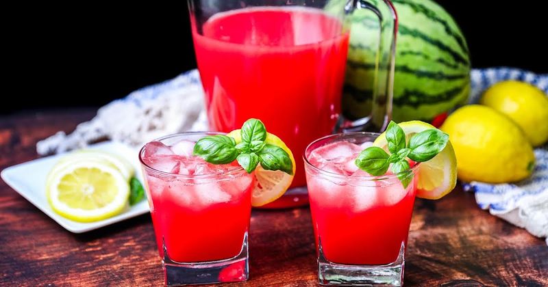 Watermelon Basil Lemonade