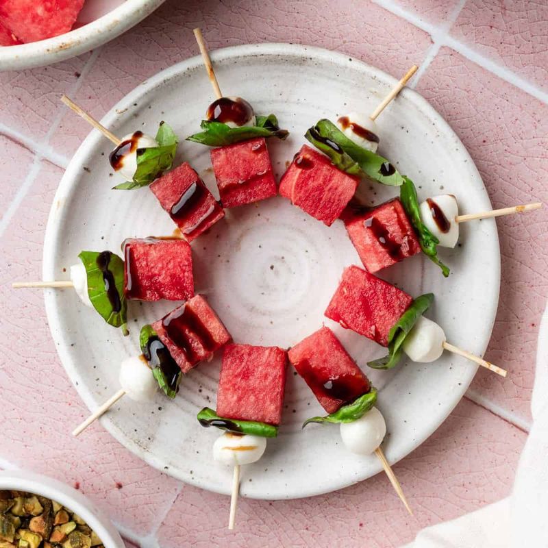 Watermelon Caprese Skewers