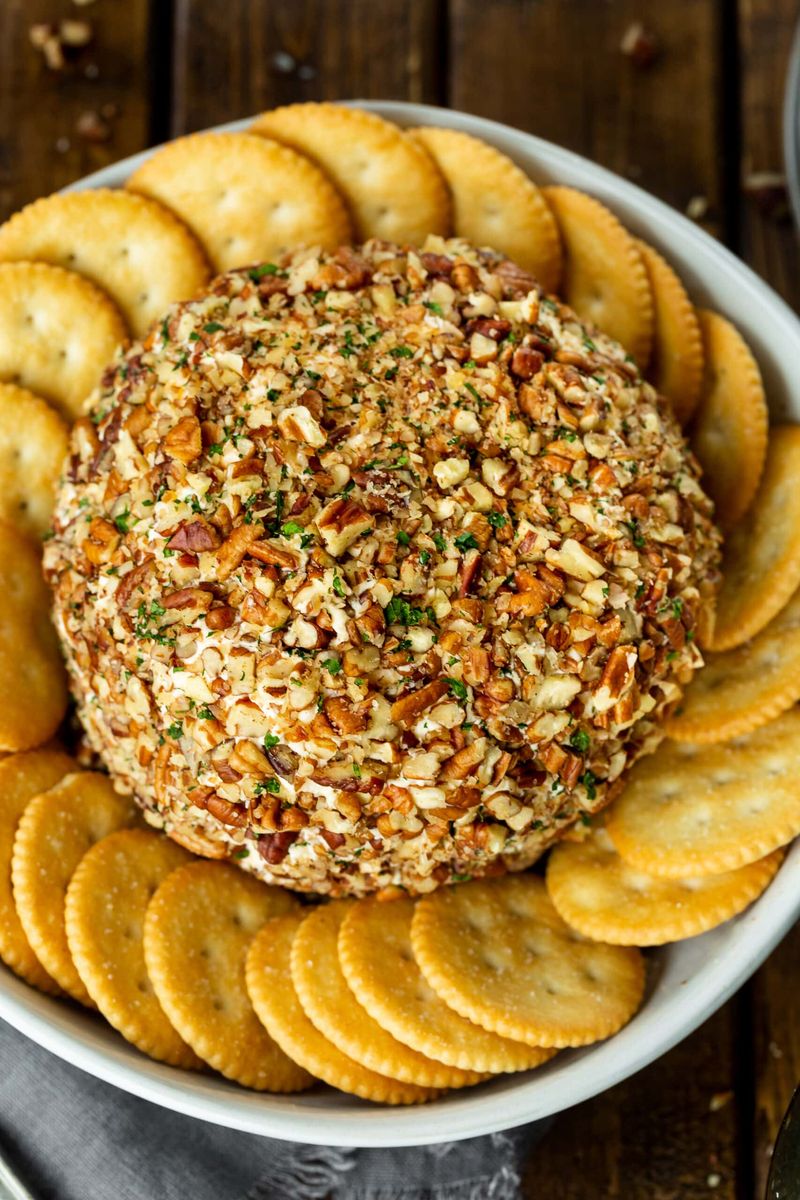 Cheese Ball with Crackers