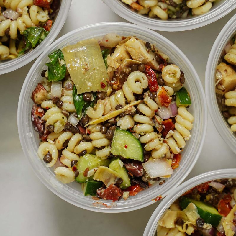 Pasta Salad From a Tupperware Container