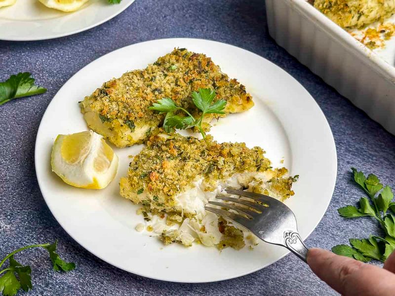 Baked Cod with Herb Breadcrumbs