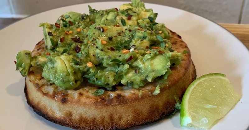 Smashed Avocado and Chili Flakes
