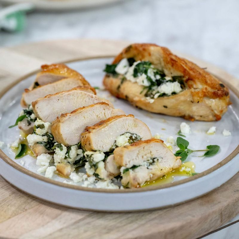 Spinach and Feta Stuffed Chicken Breast