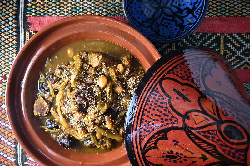 Lamb Tagine with Prunes and Almonds