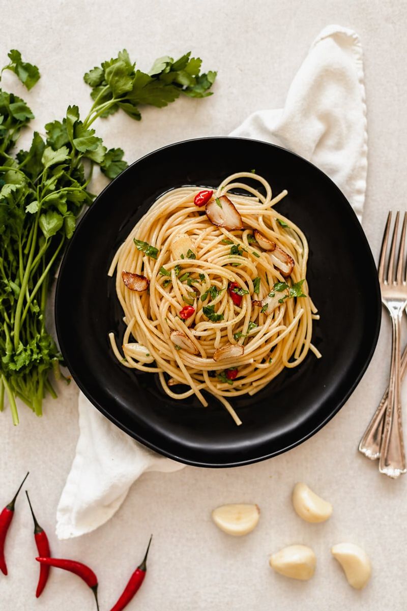 Pasta Aglio e Olio with Fresh Parsley