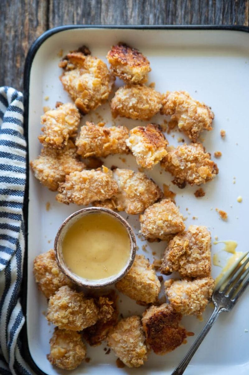 Homemade Chicken Nuggets With Honey Mustard