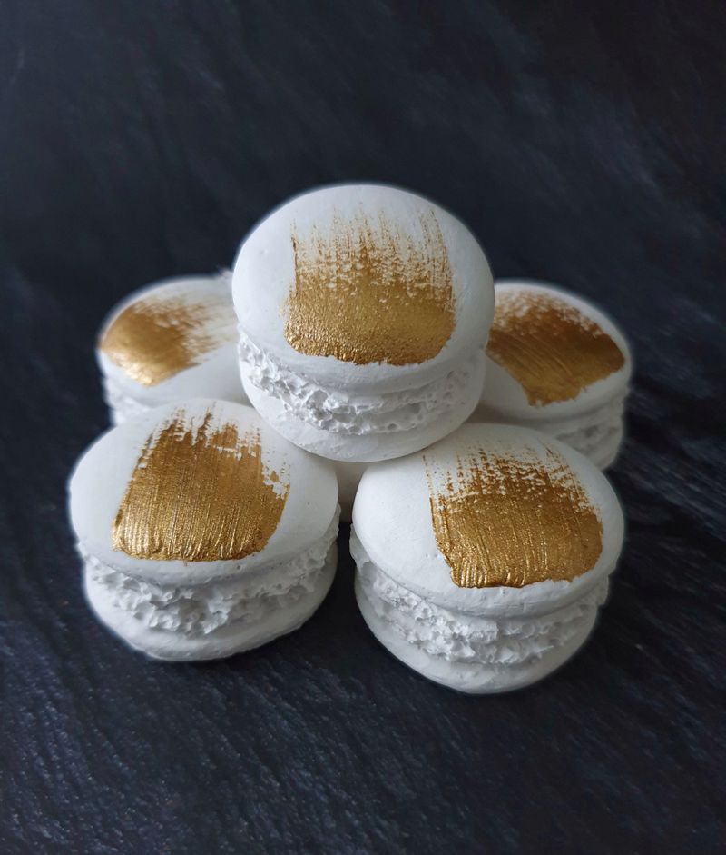 Gold-Dusted Macarons from Paris, France