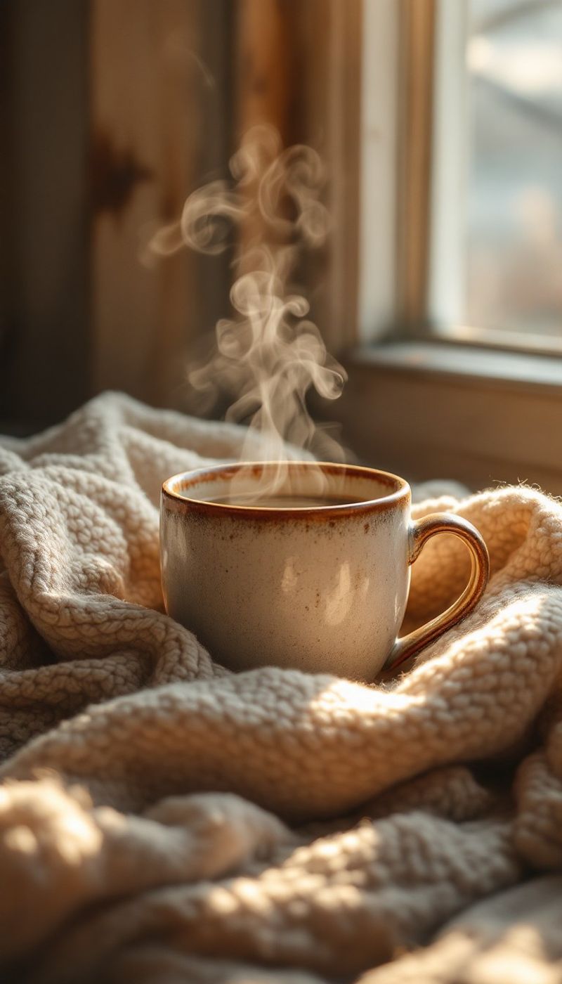 The First Sip of Hot Coffee or Tea in the Morning