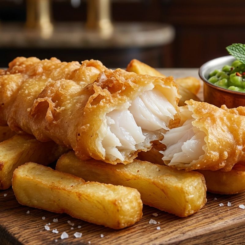 Fish and Chips With Miso Batter