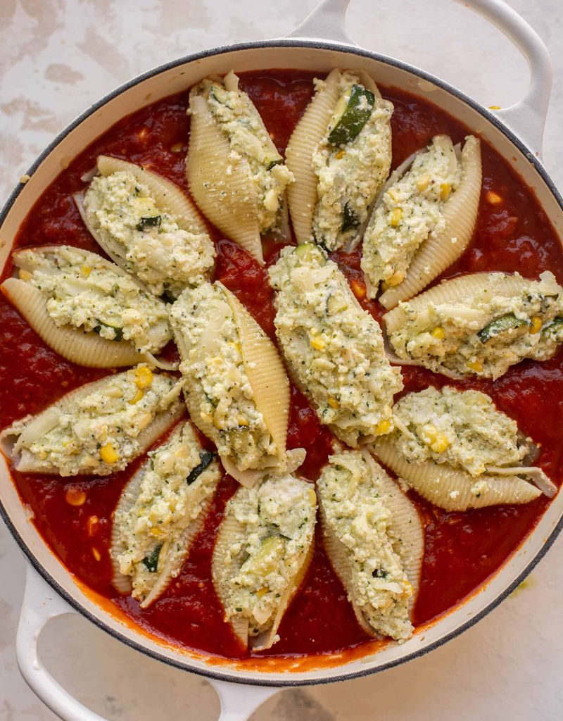 Courgette and Ricotta Stuffed Shells