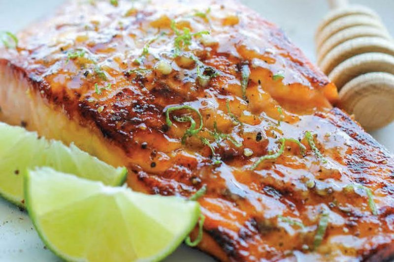 Honey Mustard Glazed Salmon