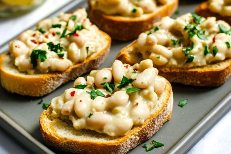 White Bean and Truffle Crostini