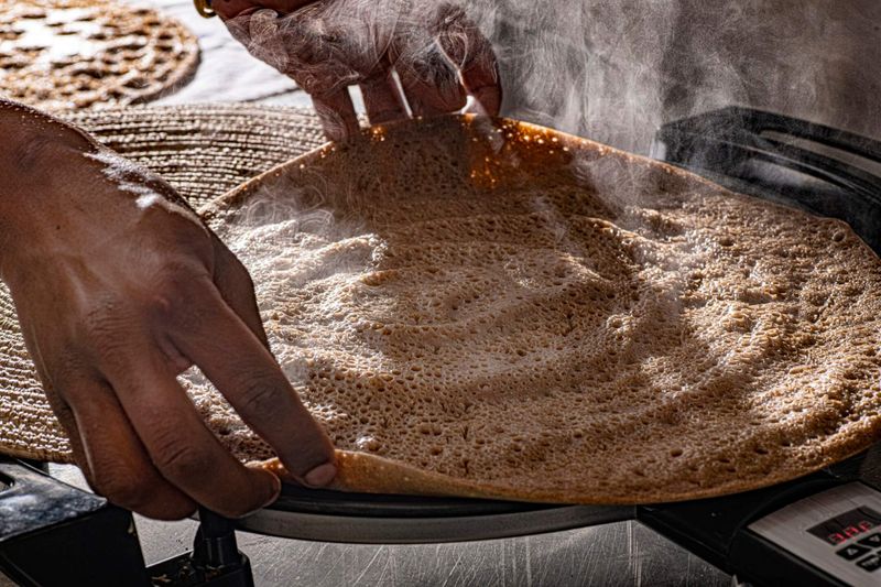 Ethiopian Injera - Fermented Teff Flatbread