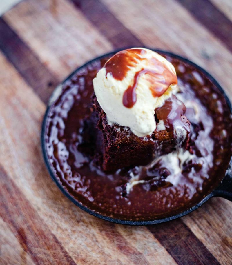 Warm Brownie with Vanilla Ice Cream