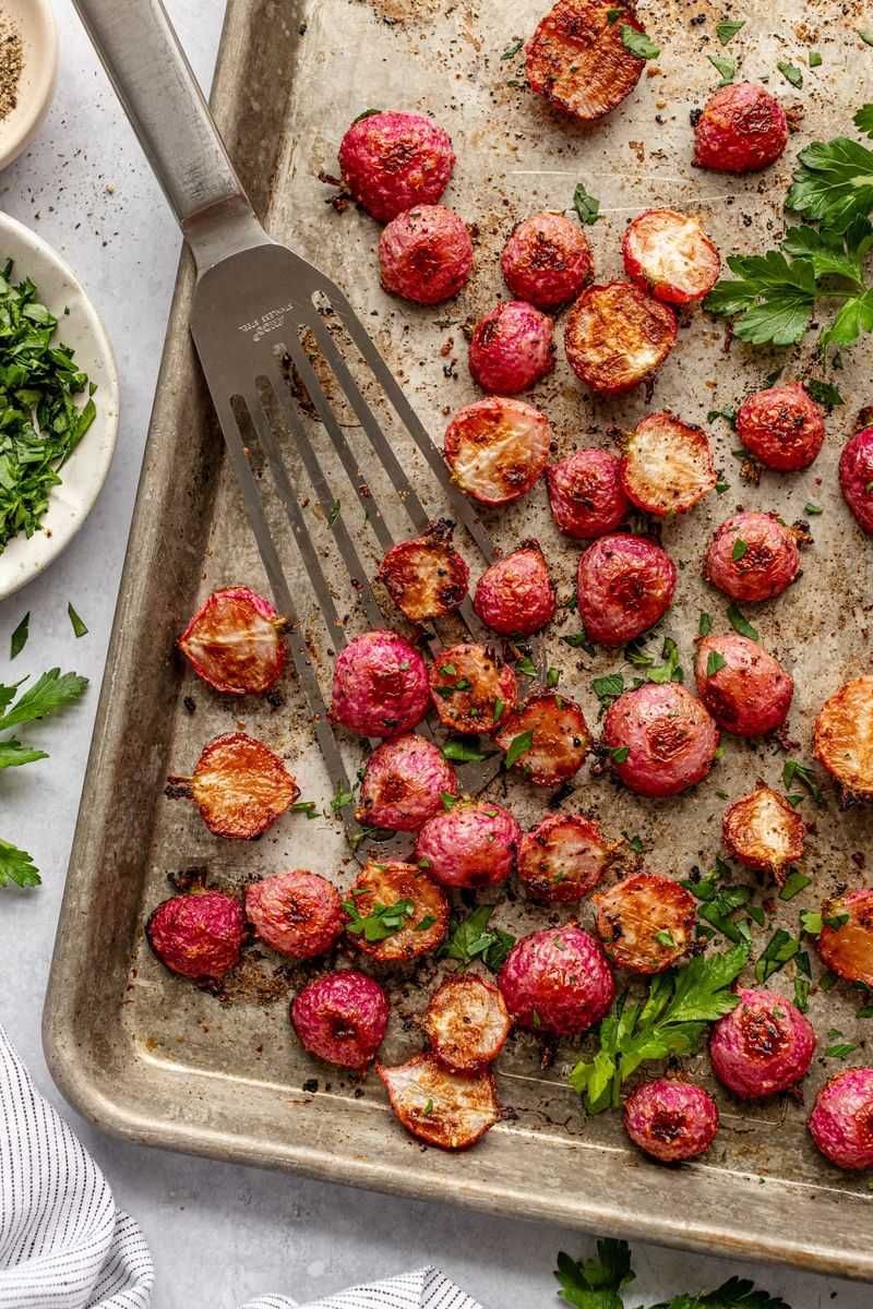 Roasted Radishes with Garlic Butter