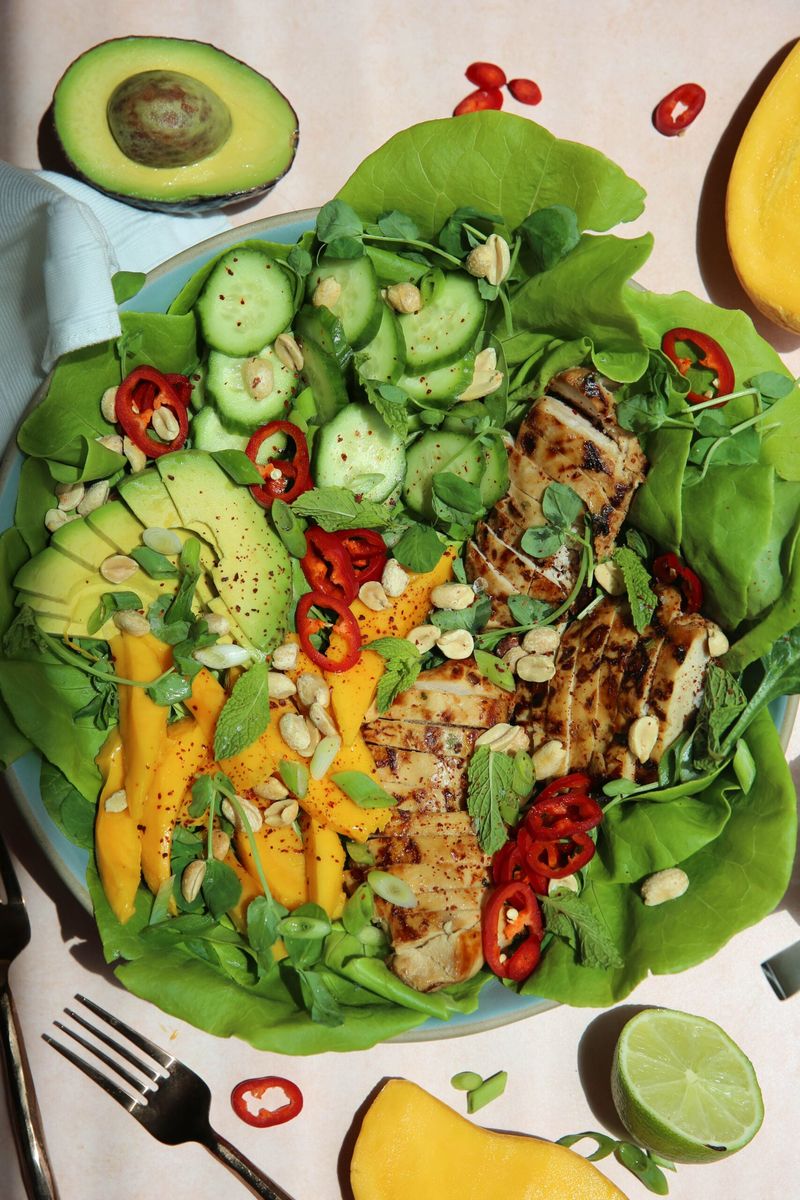 Poached Chicken and Mango Salad