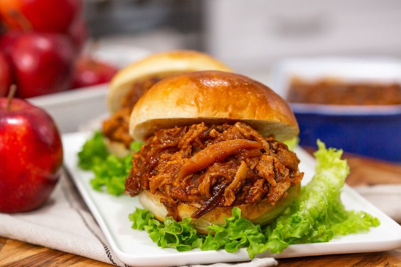 Slow-Cooked Apple and Onion Pulled Pork