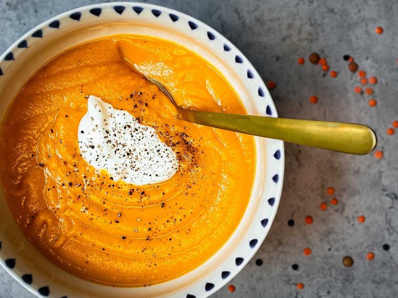 Spiced Apple and Lentil Soup