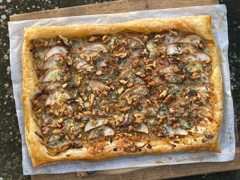 Pear and Caramelised Onion Tart