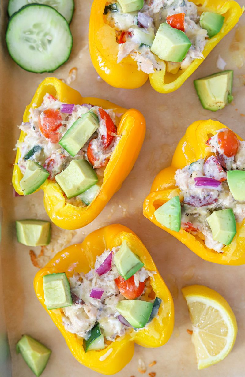 Tuna Salad Stuffed Bell Peppers