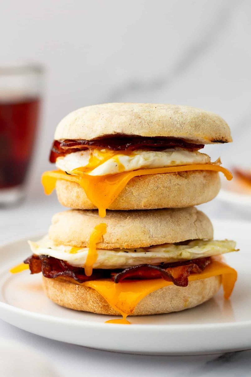 Egg and Cheese Microwave Sandwich
