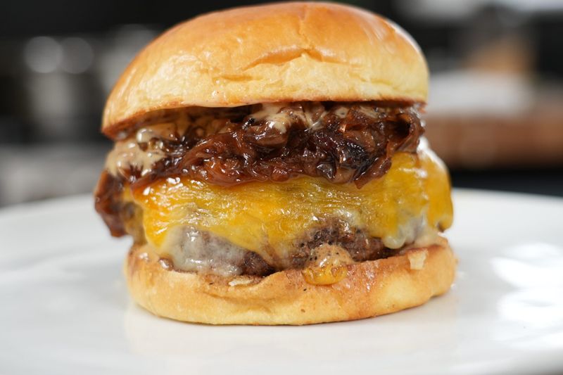 Wagyu Beef Burger with Caramelized Shallots