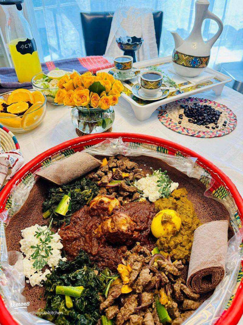 Injera with Doro Wat from Ethiopia