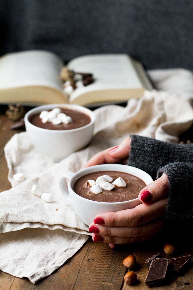 Hot Chocolate After Coming in From the Snow