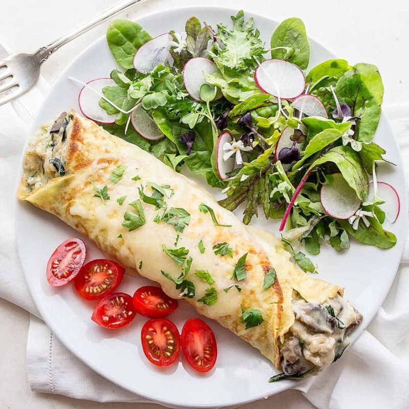 Chicken and Mushroom Crepe