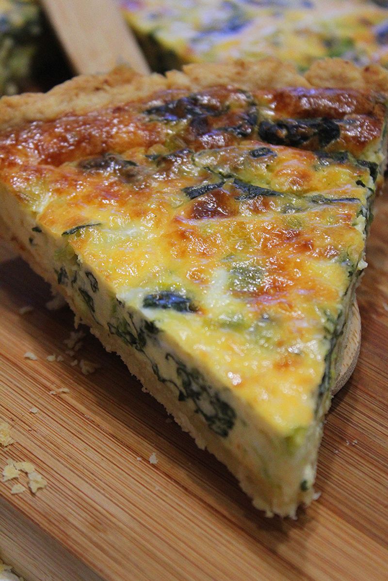 Leek and Cheddar Quiche