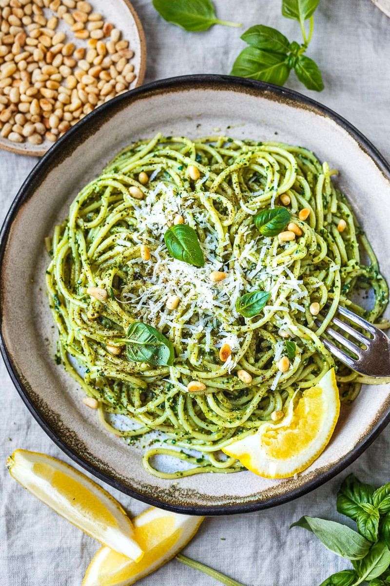 Pine Nut Pesto Pasta