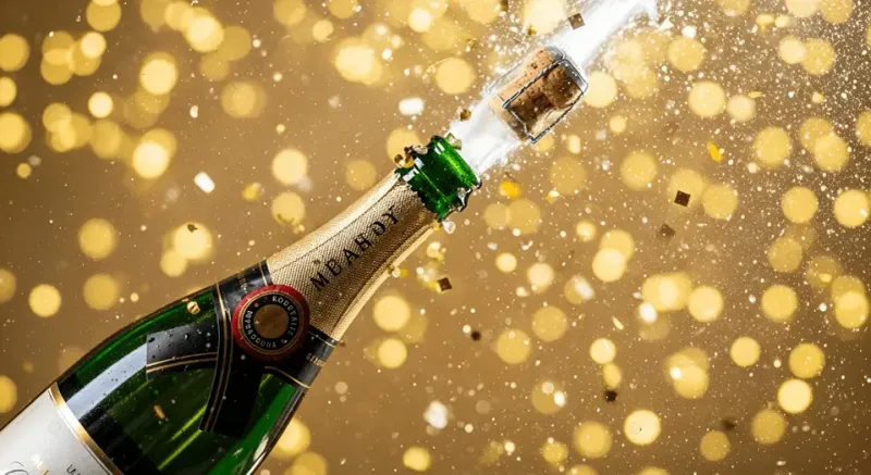 Hearing the Cork Pop on a Sparkling Celebration Drink