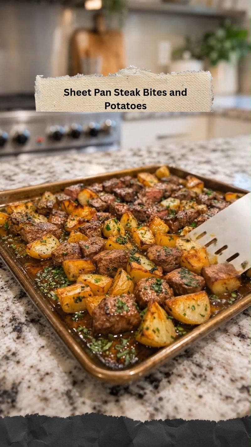 Garlic Butter Steak Bites with Mushrooms and Asparagus