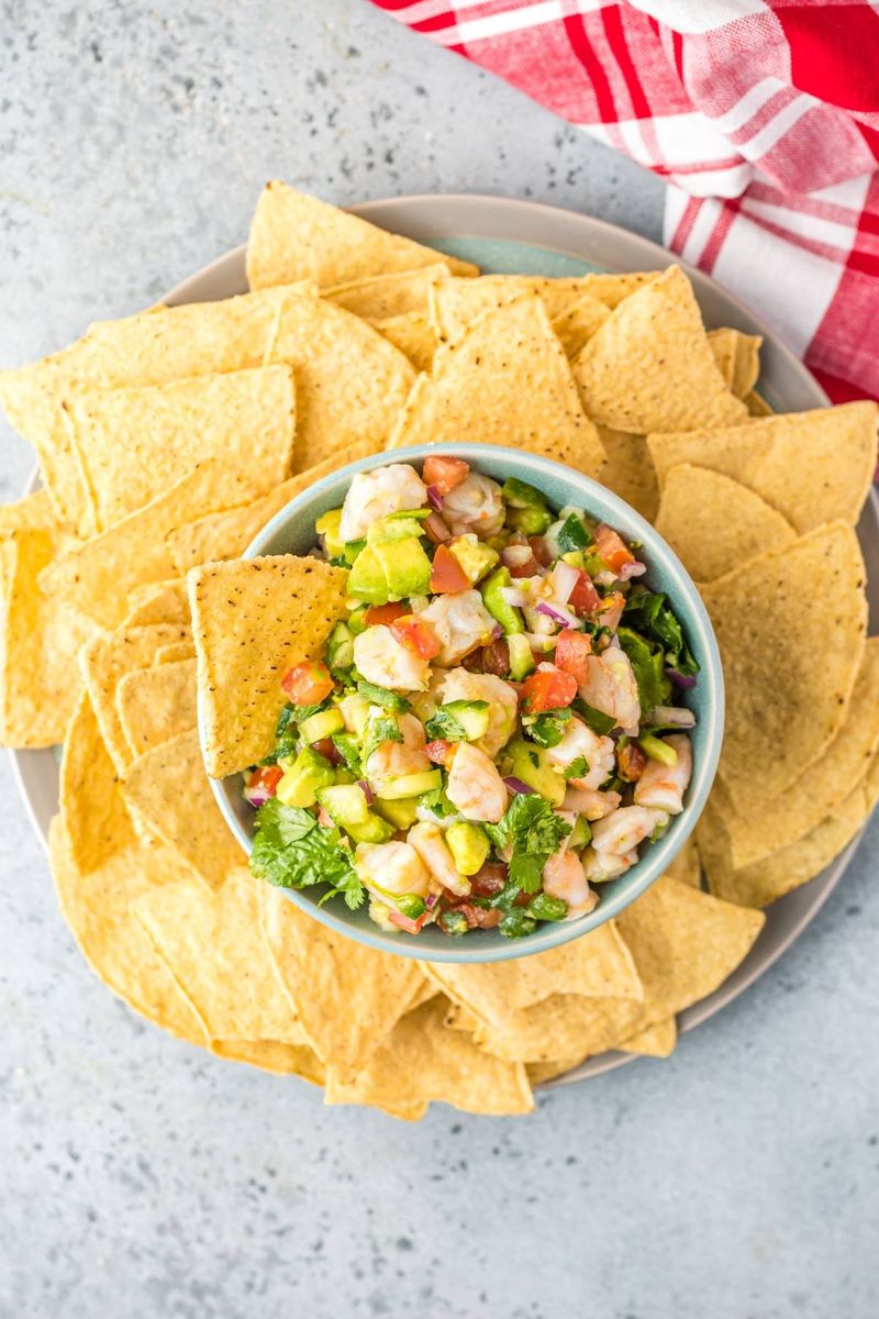 Shrimp Ceviche with Tortilla Chips