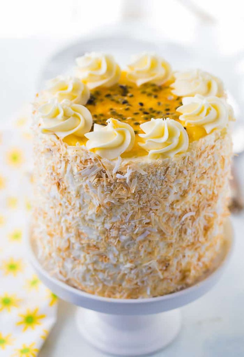 Passion Fruit Coconut Cake