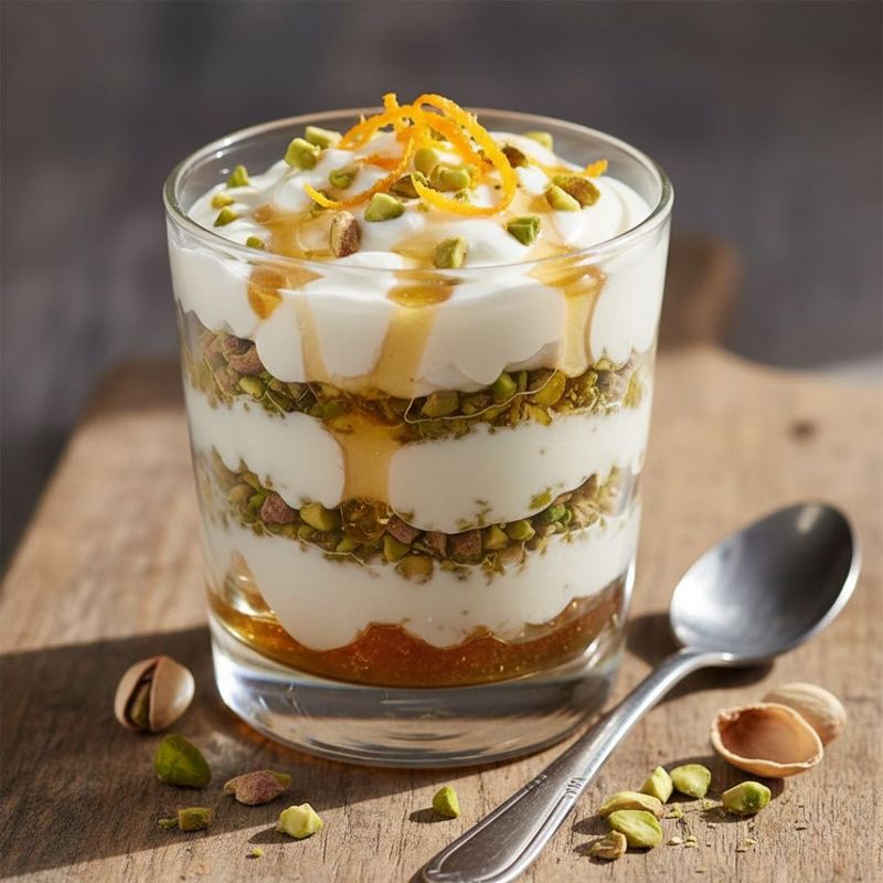 Pistachio and Honey Yogurt Parfait